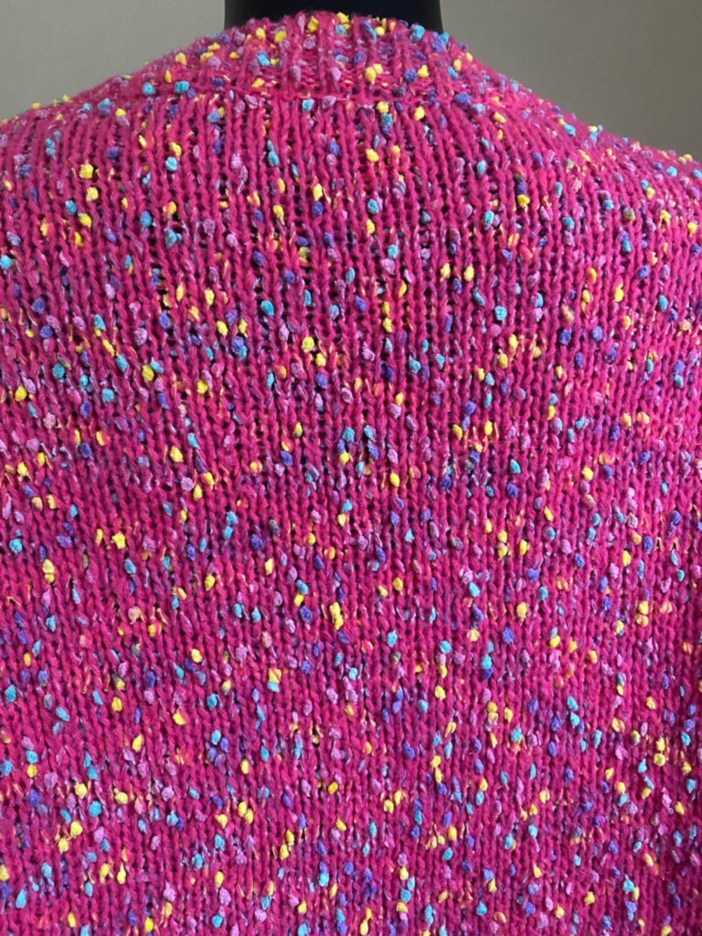 Cozy Pink Speckled Knit Sweater Kawaii Cute - Picture 9 of 9